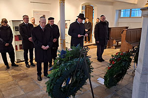 Gedenkstunde zur Pogromnacht am 12.11.2025 in Ansbach. Foto: Alexander Biernoth